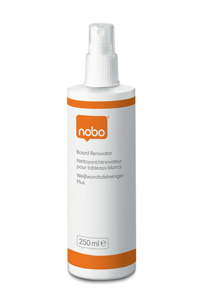 Spray renovator, lichid, pentru curatare table si flipcharturi, uz lunar, 250 ml, NOBO