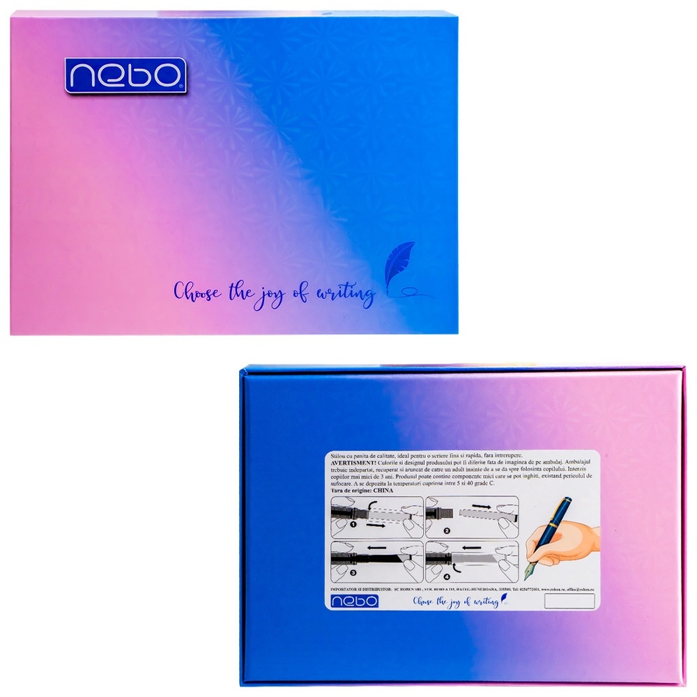 Stilou din plastic Nebo V2, cu mecanism, cerneală termosensibilă - 3 | YEO