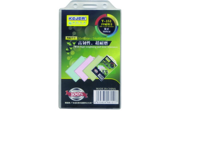 Suport vertical pentru carduri cu sistem de agatare din PP transparent Kejea