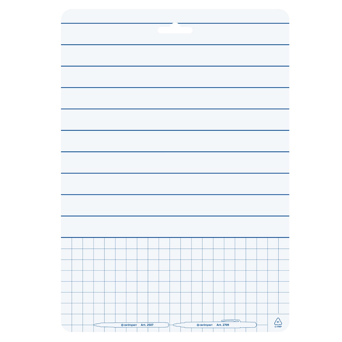 Tablă școlară 2 fețe + 2 markere whiteboard Centropen, 21 x 29.7 cm - 1 | YEO