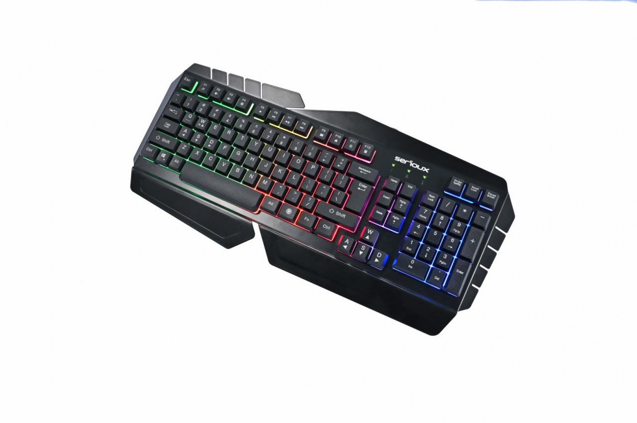 Tastatura gamig Serioux Andor, 104 taste, 19 taste Anti-ghosting , design ergonomic, iluminare rainbow, - 2 | YEO