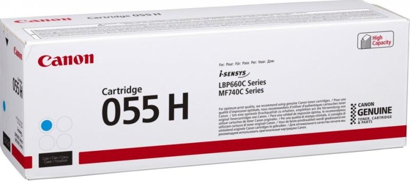 Toner Canon CRG055HC Cyan, High Yeld capacitate 5.9k pagini, pentru LBP66x, MF74x. - 2 | YEO