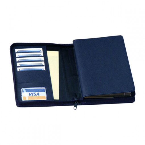 Agendă de lux cu fermoar Bluette, 15 x 21 cm - 4 | YEO