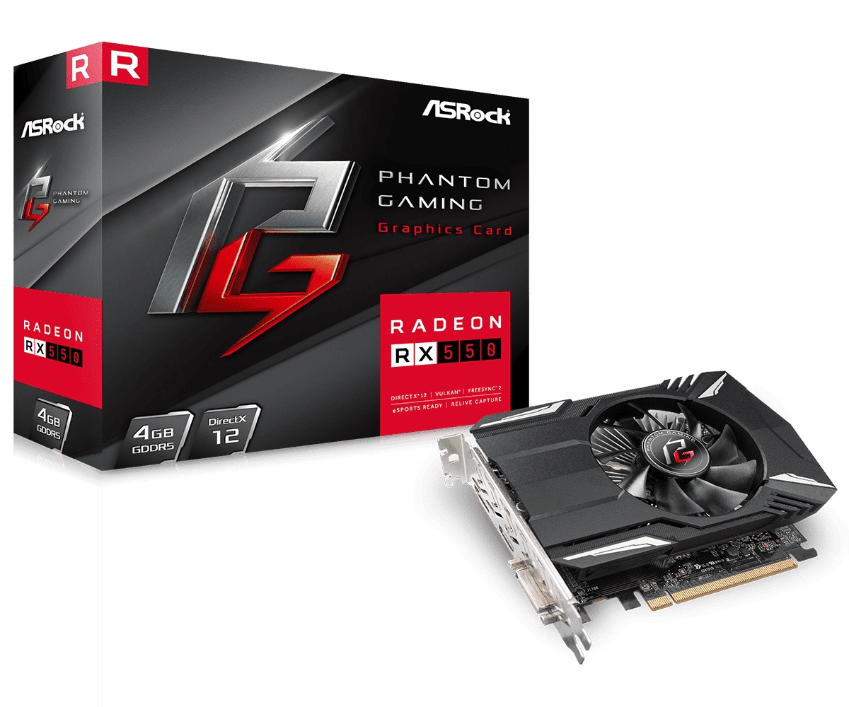 AsRock AMD PHANTOM GAMING RadeonRX550 4G - PRODUS RESIGILAT!!