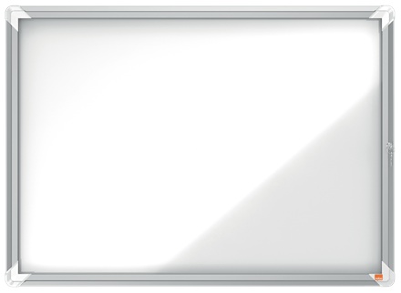 Avizier exterior, oțel emailat, 8x A4, cu ușa și cheie, magnetic, alb, NOBO Premium Plus