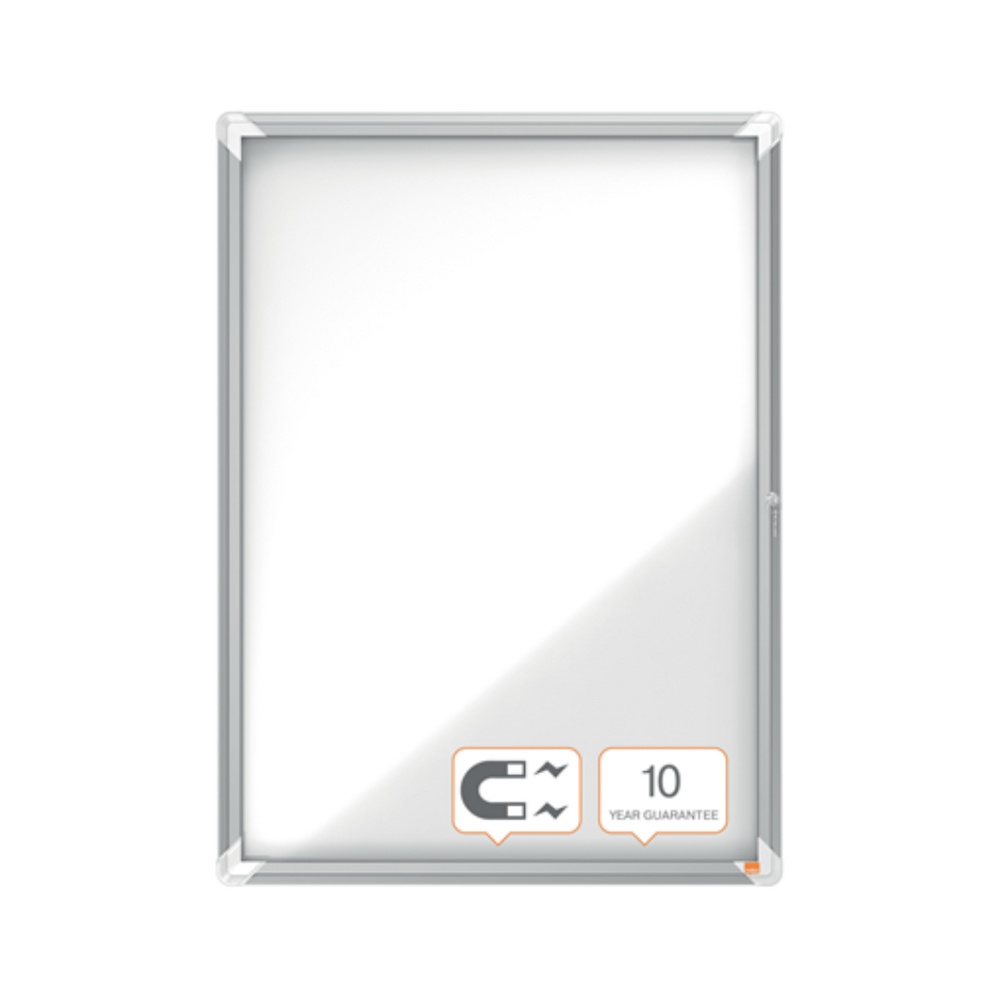 Avizier magnetic, 9xA4, interior, otel emailat cu usa si cheie, NOBO Premium Plus - 2 | YEO