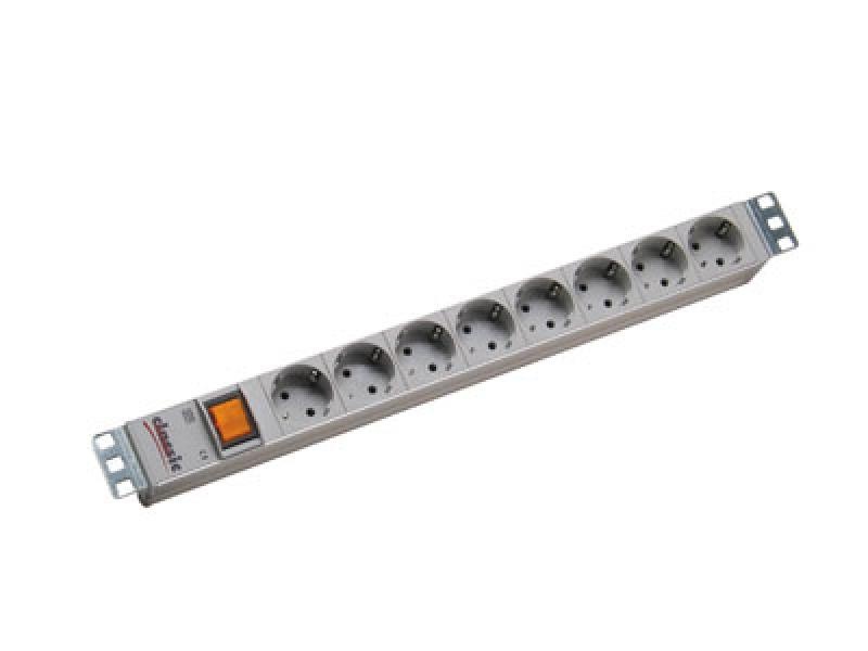 Bachmann IT PDU 8 x prize Schuko, 1x Switch ,in Schuko, 1U, impamantare, intrerupator, lungime cablu - 2 | YEO