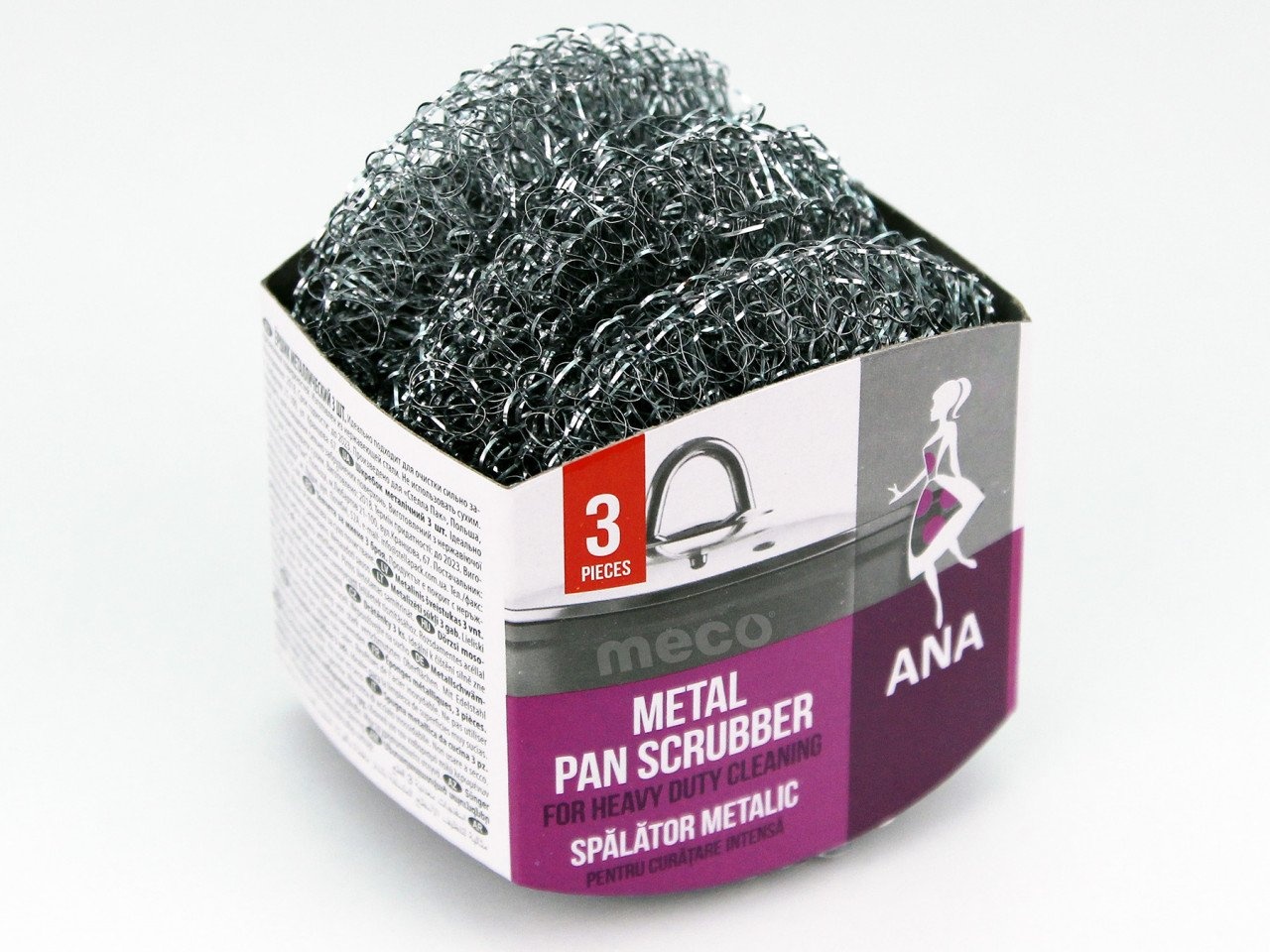 Bureți vase din sârmă inox Anna, 3 buc/set - 1 | YEO