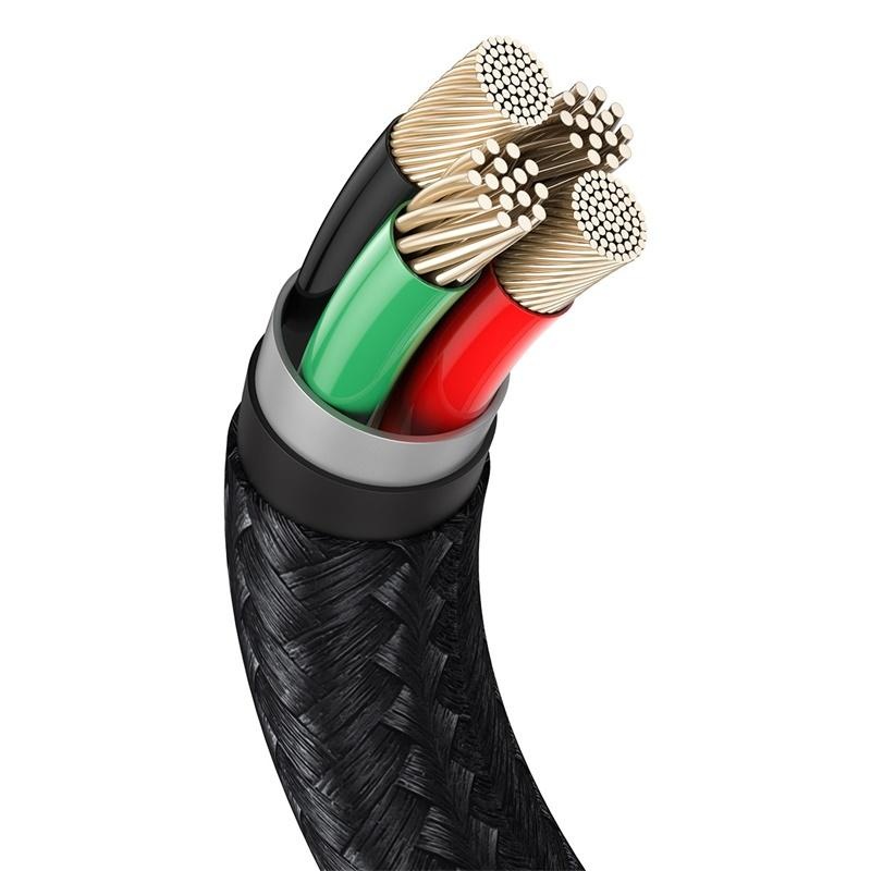 Cablu Baseus Cafule Lightning, 2m, negru - 4 | YEO