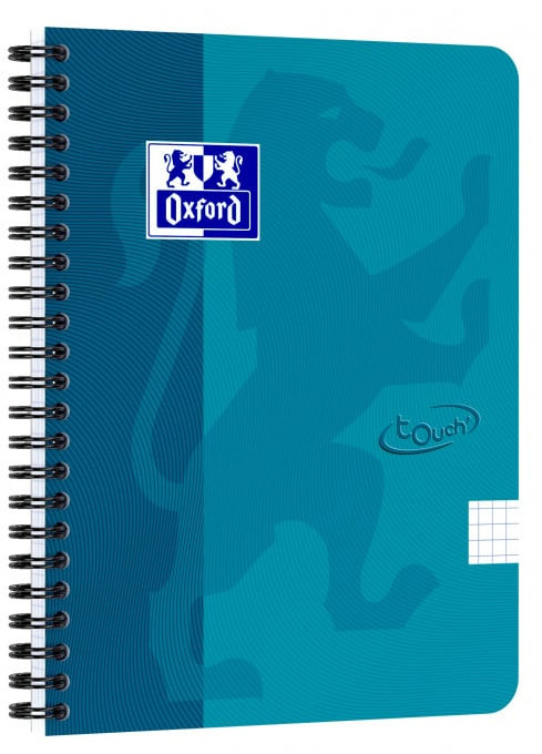 Caiet cu spirala A5, OXFORD School Touch , 70 file-90g/mp, 4 perf, coperta carton - matematica - 1 | YEO