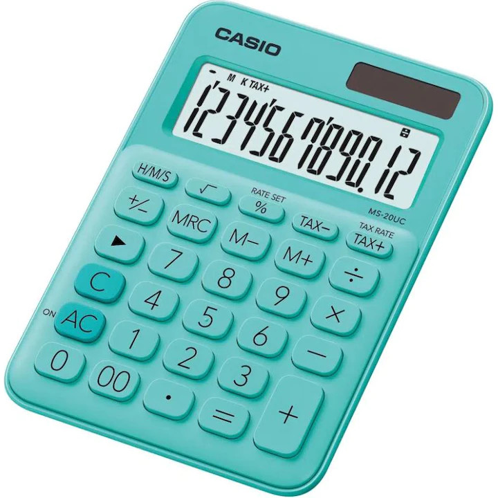 Calculator de birou mediu Casio ms-20uc, 12 digits