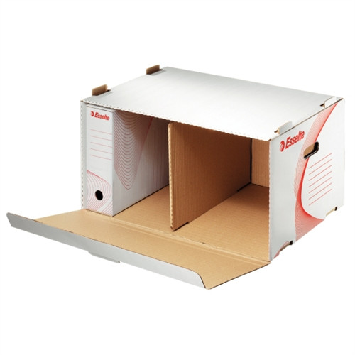 Container arhivare carton ondulat Esselte Standard cu deschidere laterală