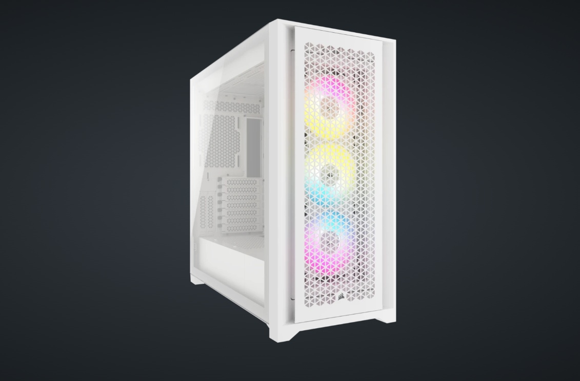 CR iCUE 5000D RGB AIRFLOW MID TOWER WH - 1 | YEO