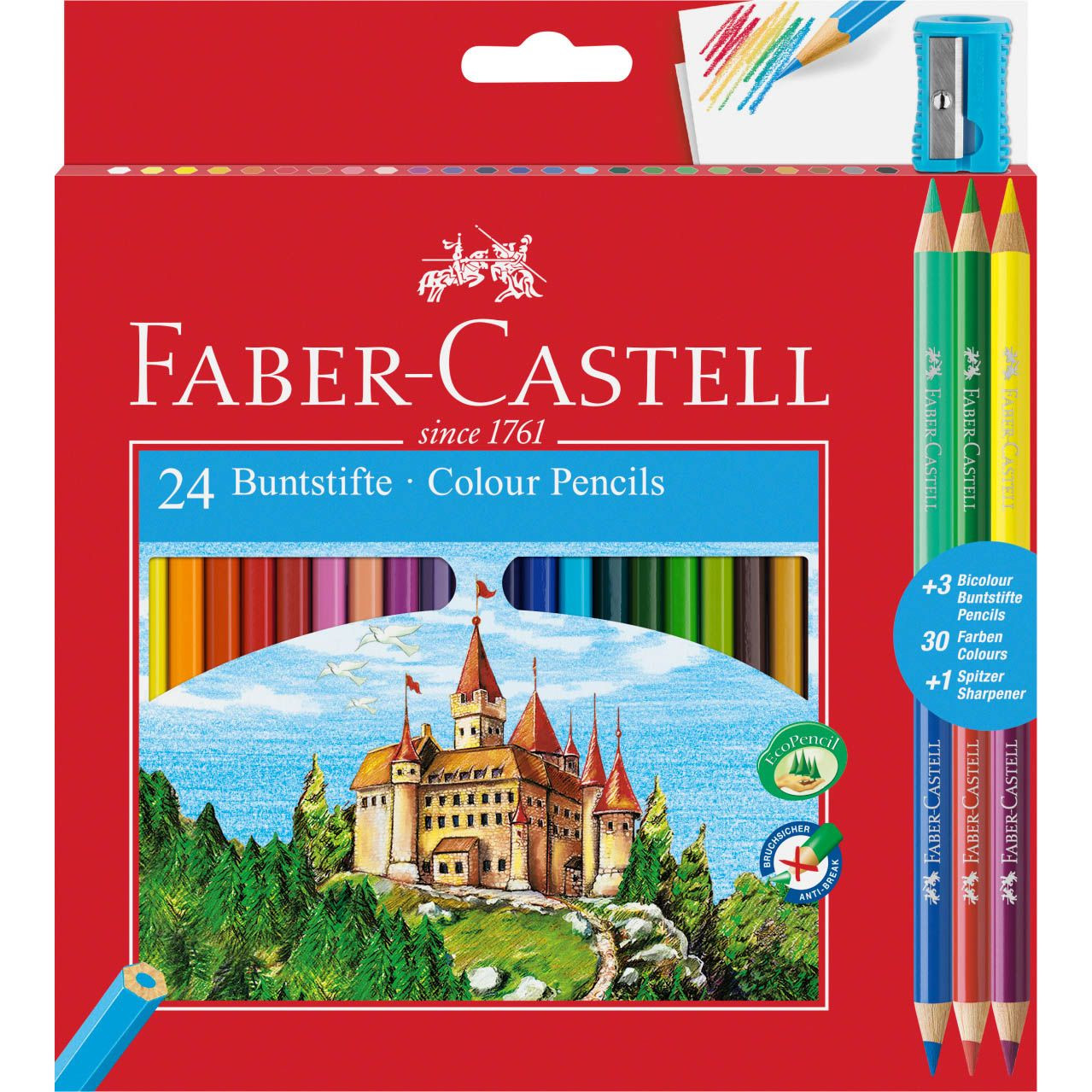 Creioane colorate 24+3 culori Eco Faber Castell