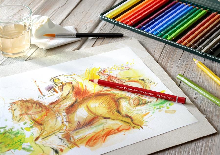 Creioane Colorate 24 Culori A.Durer Magnus Cutie Metal Faber-Castell - 1 | YEO