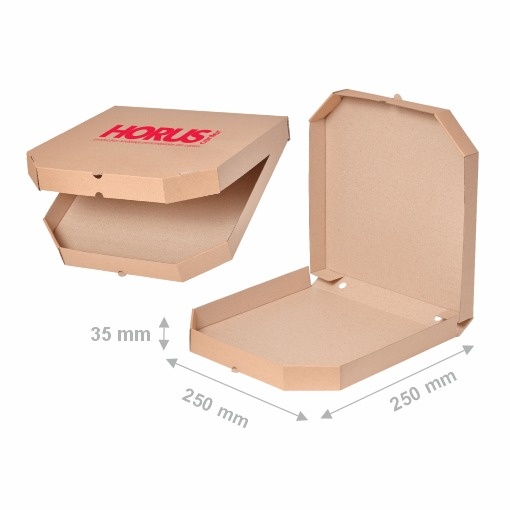 Cutie carton pentru pizza, 250x250x35 mm - 1 | YEO