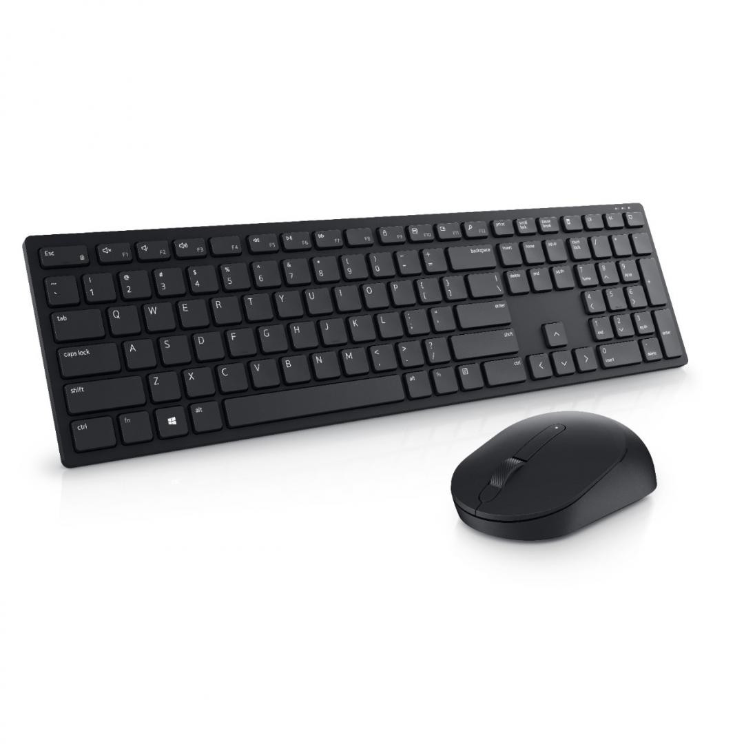 Dell Pro Wireless Keyboard and Mouse KM5221W, US International (QWERTY), Wireless, 2.4 GHz, Mouse Buttons: