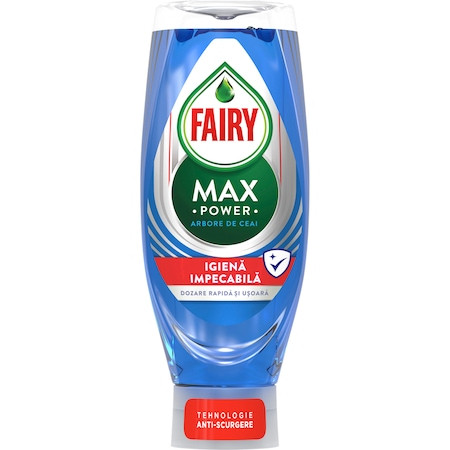 Detergent de vase Fairy MaxPower Arbore de ceai, 650ml