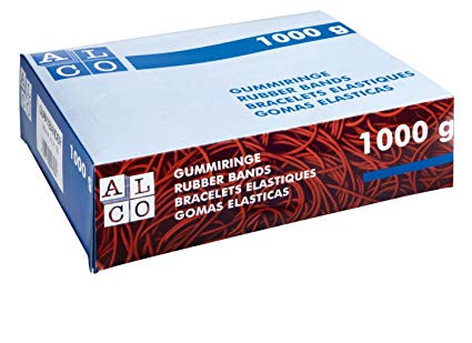 Elastice pentru bani, 1000g/cutie, D 200 x 6mm, ALCO