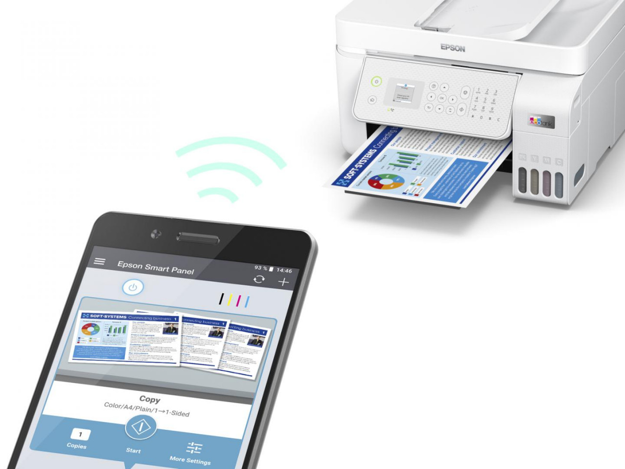EPSON L5316 CISS COLOR INKJET MFP WHITE - 1 | YEO