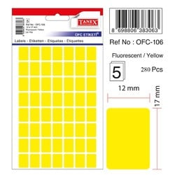 Etichete autoadezive color Tanex, 12 x 17 mm, 280 buc/set - 1 | YEO