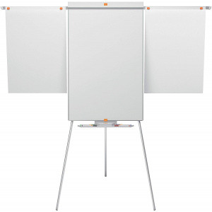 Flipchart magnetic din oțel, cu brațe extensibile, cu trepied Nano Clean™ Nobo