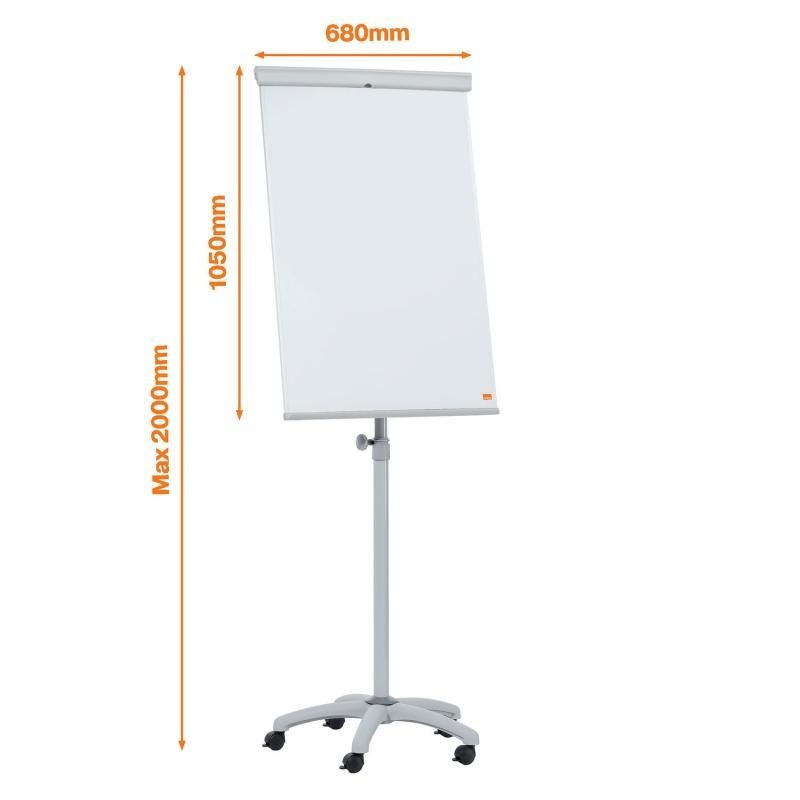 Flipchart magnetic mobil, 68x100 cm, NOBO - 2 | YEO