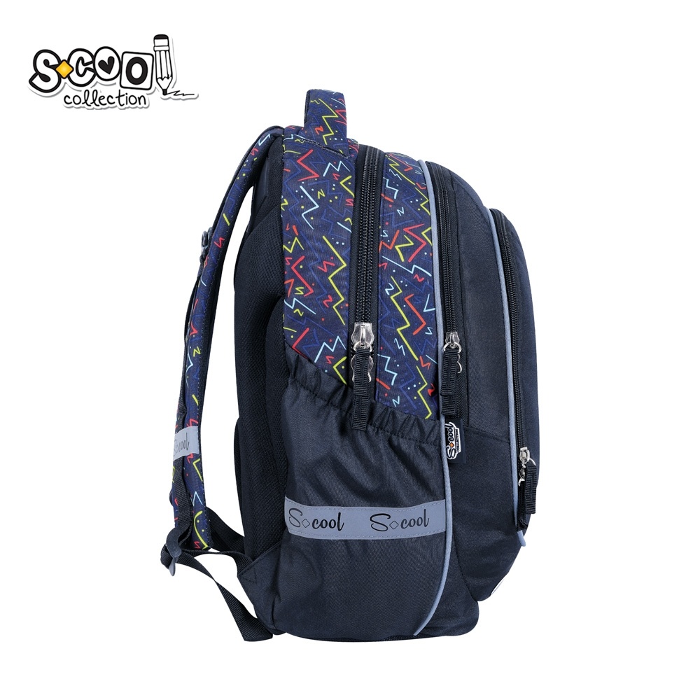 Ghiozdan băieți anatomic neechipat S-COOL Light Up, 41x28x17 cm - 2 | YEO