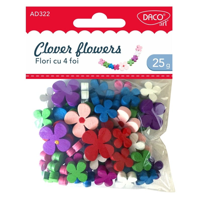 Margelute flori cu 4 foi - Accesorii craft Daco