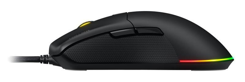 Mouse cu fir Hator Pulsar 3, negru - 4 | YEO