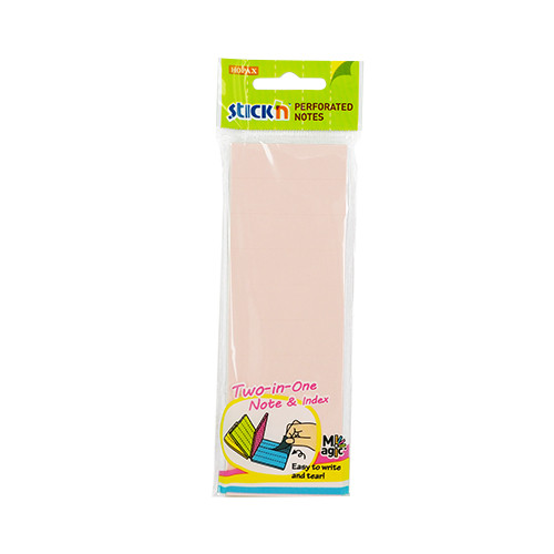 Notes autoadeziv perforat 51 x 150 mm, 60 file, (2 in 1 - notes/index), Stick