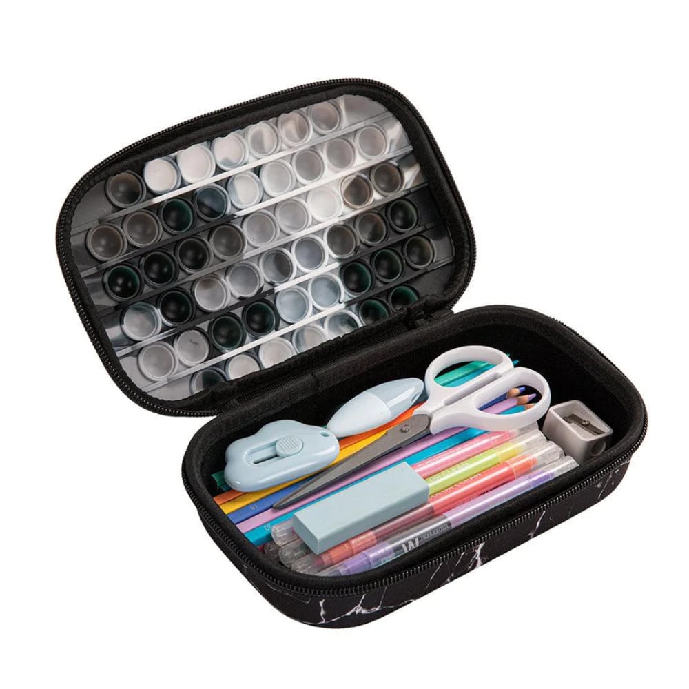 Penar cu fermoar ZIPIT ZIP & POP Storage Box - Black Marble - 1 | YEO