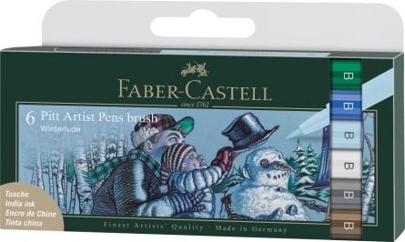 PITT ARTIST PEN SET 6 BUC CULORI IARNA 2022 FABER-CASTELL