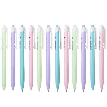 Pix cu mecanism Deli, 0.7mm, corp pastel albastru