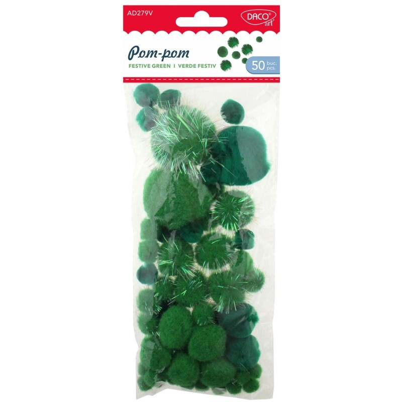 Pom - Pom festiv verde - Accesorii craft Daco