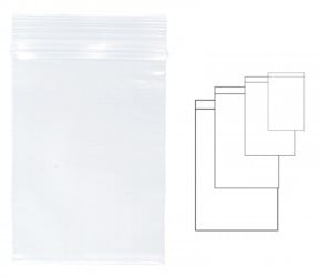 Pungi plastic cu fermoar pentru sigilare, ziplock 40x60 mm 100 buc/set