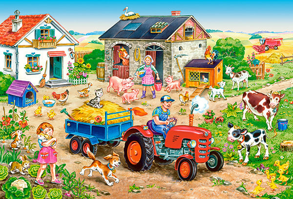 Puzzle 40 piese Maxi Life on the Farm - Castorland - 1 | YEO