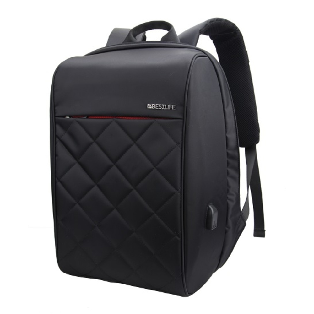 Rucsac BESTLIFE Travel Safe - negru - laptop 16 inch, charge pentru USB si TypeC conectori - 1 | YEO