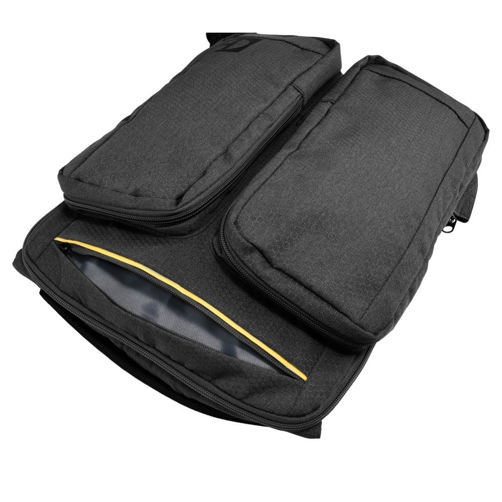 Rucsac CATERPILLAR Code - Quest Commuter, material 420D hexagonal, 2 buzunare exterioare - negru - 3 | YEO