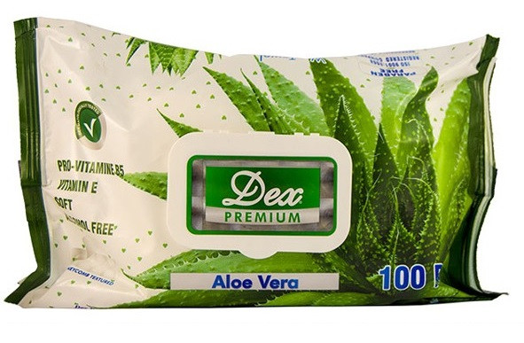Șervețele umede, 72buc, aloe vera, Dex