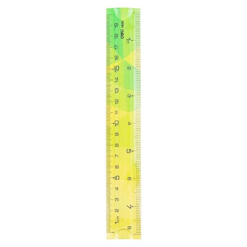 Set geometrie Deli, 3 piese, flexibil, color (rig.15, ech.13cm, ech.13cm) - 3 | YEO