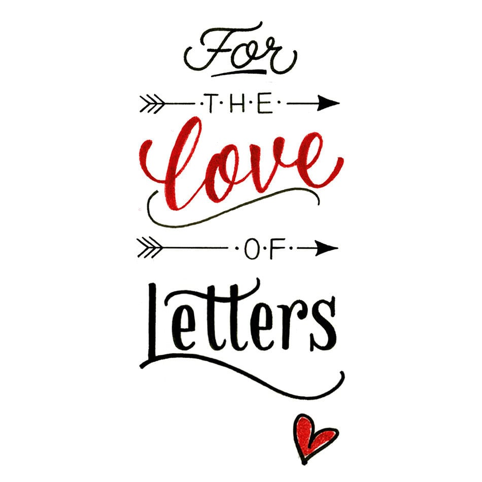 Set Pitt Artist 4/set For The Love Of Letters - 1 | YEO