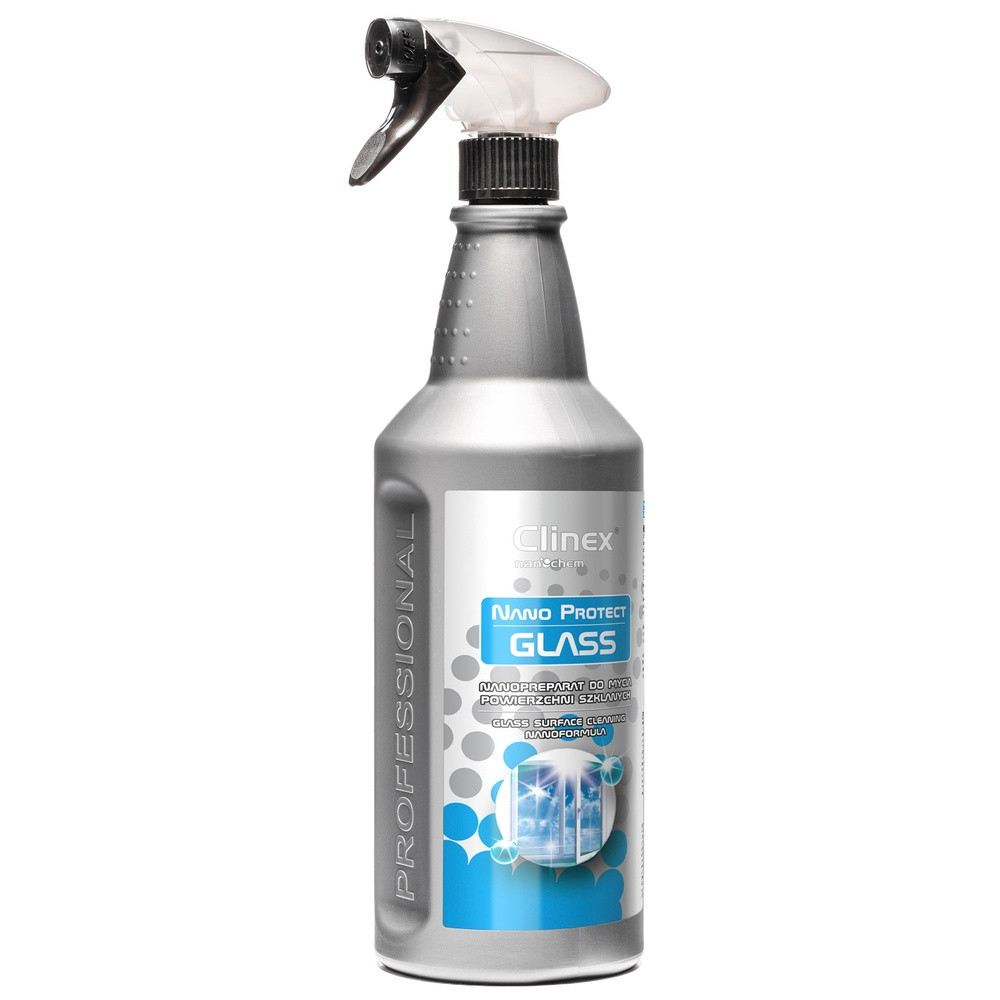 Soluție pentru spălat geamuri cu pulverizator Clinex Nano Protect Glass, anti-aburire, 1l