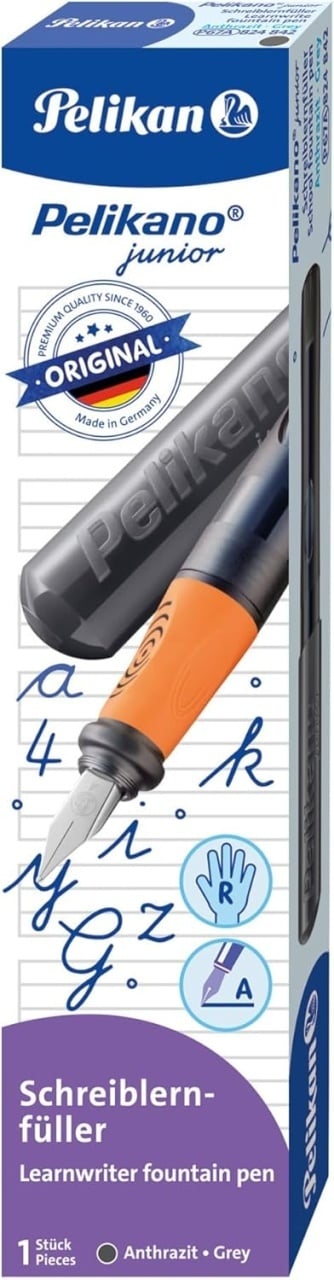 Stilou Pelikano Junior, penița L, grip ergonomic, pentru stângaci, în cutie de carton - 3 | YEO