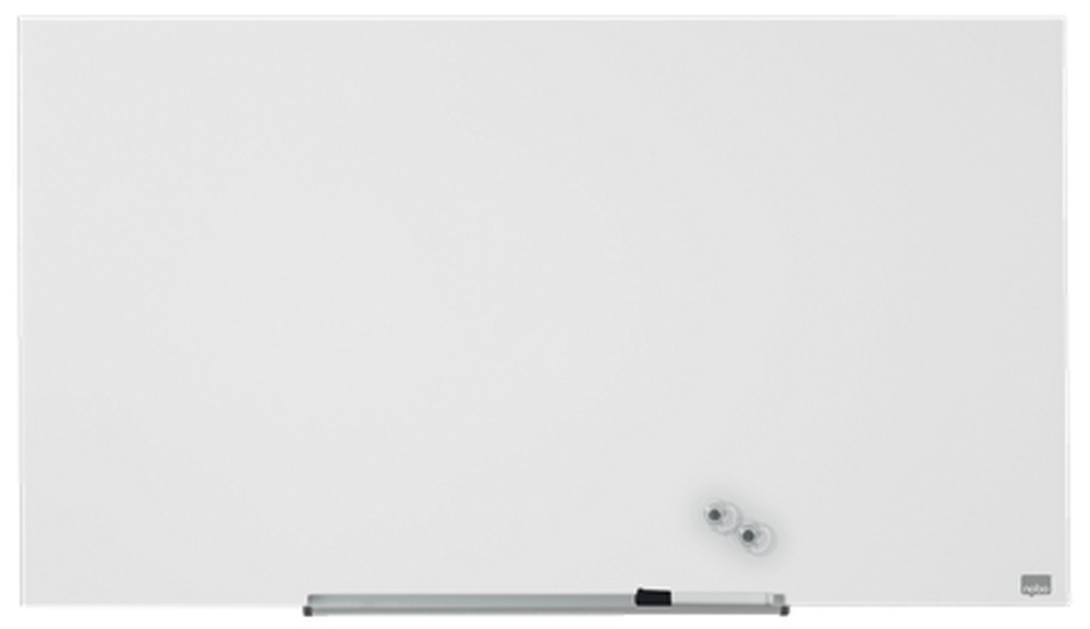 Tablă magnetică, 100x56 cm, sticlă, magnetică + marker, tăviță, magneți, NOBO - 2 | YEO