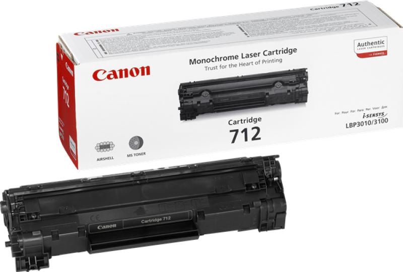 Toner Canon CRG712, black, capacitate 1500 pagini, pentru LBP-3010/LBP3100 - 1 | YEO