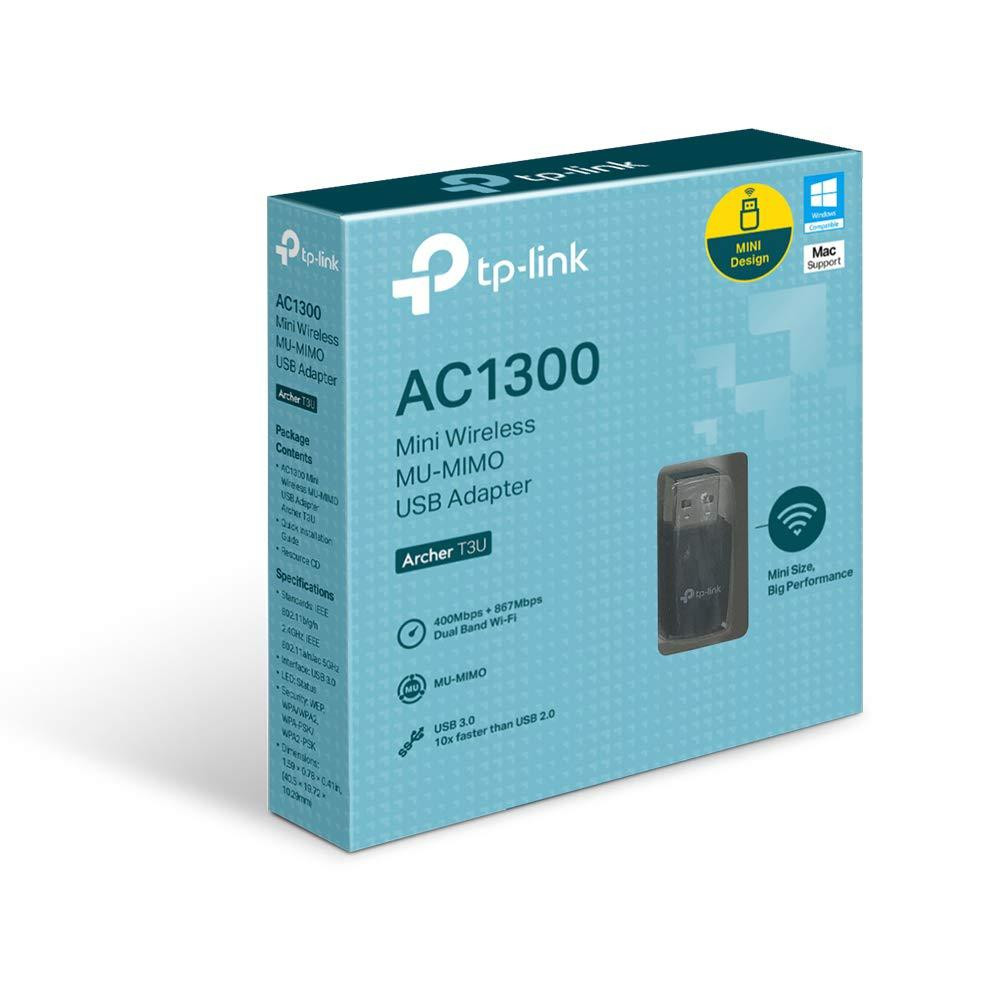 TP-link AC1300 Mini Adaptor USB Wireless MU-MIMO, ARCHER T3U; USB 3.0; Antena Omni Directionala; Standarde