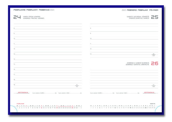 Agendă din piele Monaco, 17 x 24 cm - 3 | YEO
