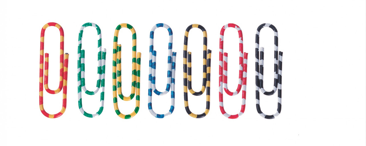 Agrafe colorate zebra, 28 mm, 100 buc/cutie