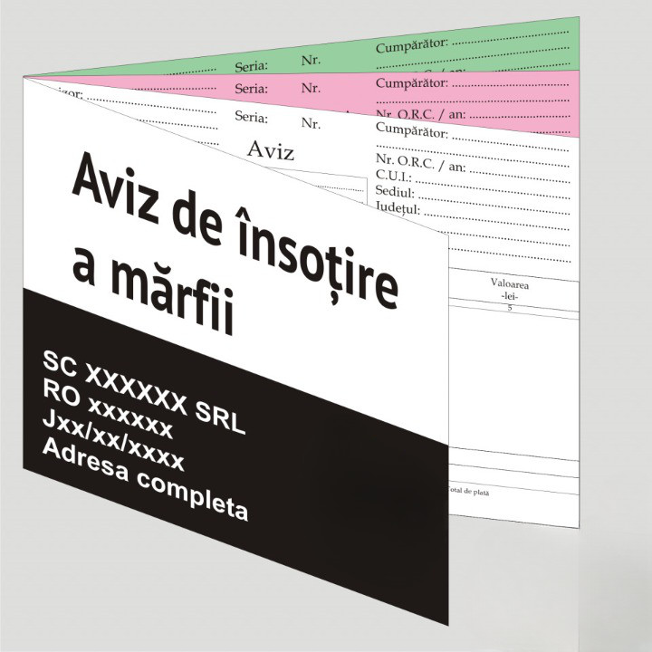 Aviz de însoțire a mărfii personalizat